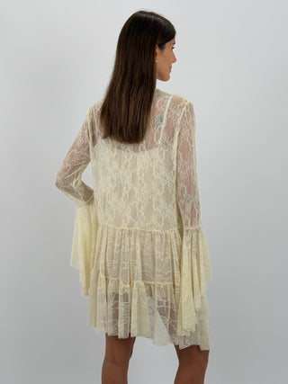 Abito in Pizzo Crema