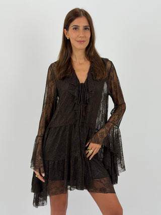 Abito in Pizzo Marrone