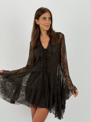 Abito in Pizzo Marrone