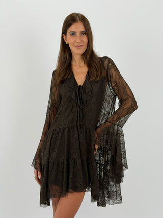 Abito in Pizzo Marrone