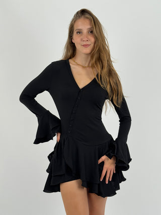 Abito con Volant Vivy Nero