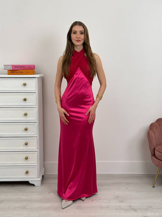 Abito Lungo Chantal Fucsia