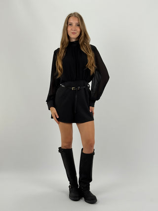 Tutina con Maniche Velate Nera