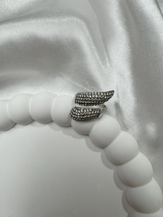 Bague spirale avec zircons
