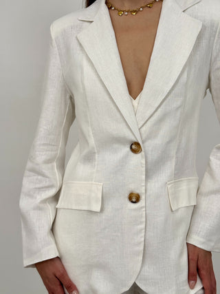 Blazer in Lino Vibes Bianco