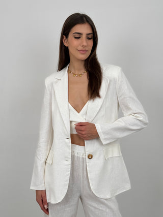Blazer in Lino Vibes Bianco