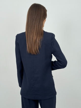 Blazer in Lino Vibes Blu