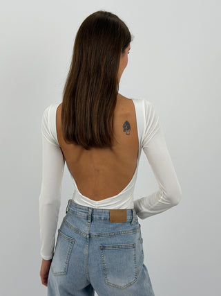Body con Schiena Scoperta Bianco