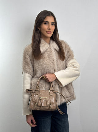 Petit sac à main taupe Cosmopolitan