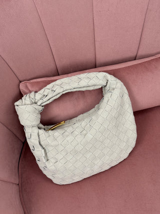 Borsa a Mano Knot Suede Beige
