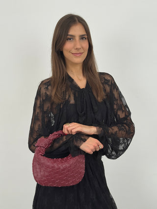 Borsa a Mano Knot Bordeaux