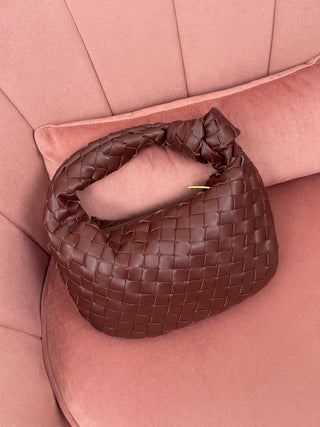 Borsa a Mano Knot Marrone