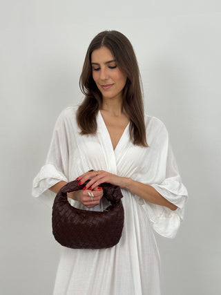 Borsa a Mano Knot Marrone