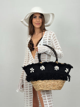 Borsa Intrecciata con Conchiglie