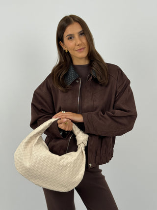 Borsa Knot Media Crema