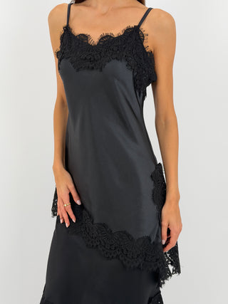Top Asimmetrico con Pizzo Nera