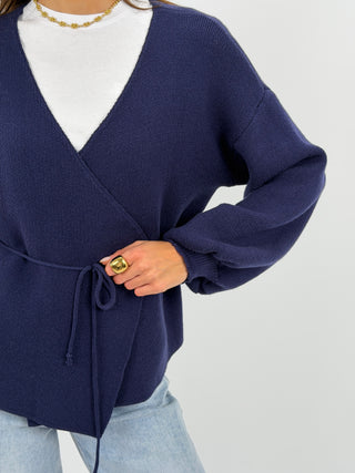 Cardigan Twist Blu