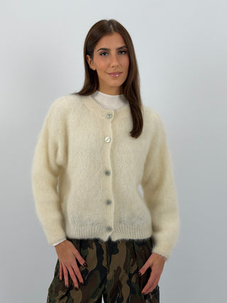 Cardigan in Kid Mohair Burro