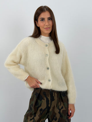 Cardigan in Kid Mohair Burro