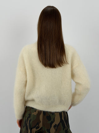 Cardigan in Kid Mohair Burro