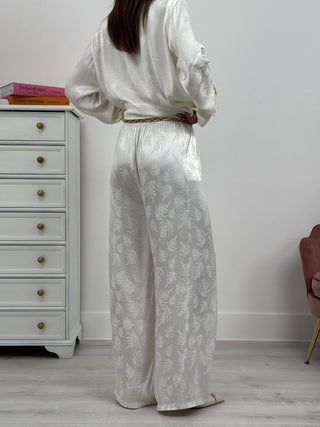 Completo Camicia e Pantalone Palm Bianco