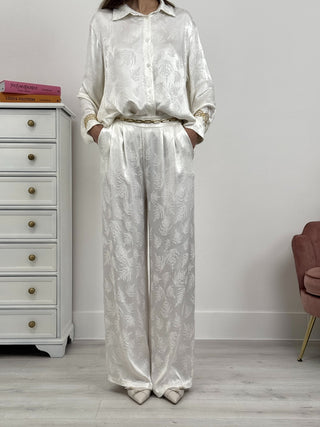 Completo Camicia e Pantalone Palm Bianco