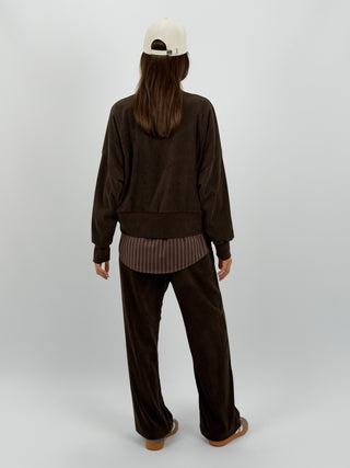 Tuta Jeanne in Velluto Marrone