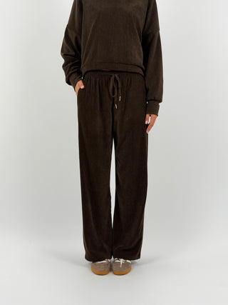 Tuta Jeanne in Velluto Marrone