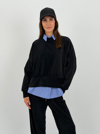 Tuta Jeanne in Velluto Nera