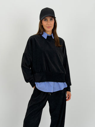 Tuta Jeanne in Velluto Nera