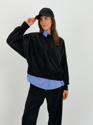 Tuta Jeanne in Velluto Nera