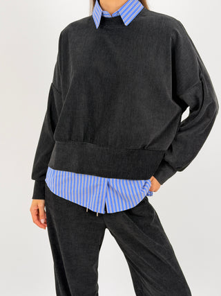 Tuta Jeanne in Velluto Nera