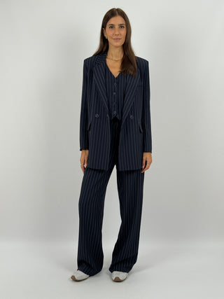 Completo Giacca e Pantalone Gessato Sinner Intense Blu