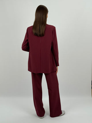 Completo Giacca e Pantalone Gessato Sinner Intense Bordeaux