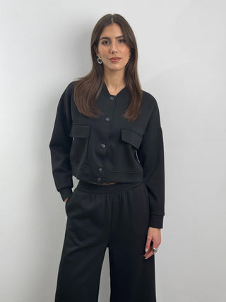Completo Tuta Bomber e Pantalone Shayla Nero