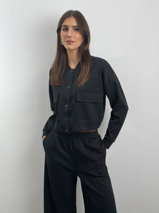 Completo Tuta Bomber e Pantalone Shayla Nero