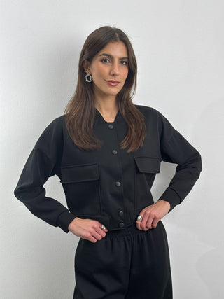 Completo Tuta Bomber e Pantalone Shayla Nero