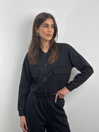 Completo Tuta Bomber e Pantalone Shayla Nero
