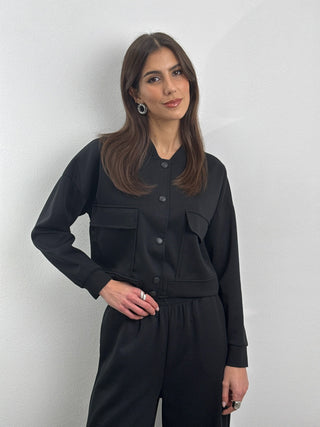 Completo Tuta Bomber e Pantalone Shayla Nero