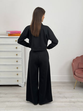 Completo Tuta Bomber e Pantalone Shayla Nero