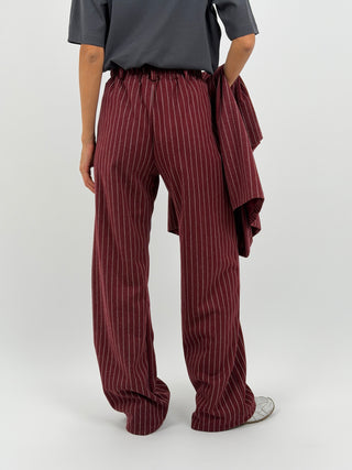 Completo Giacca e Pantalone Gessato Sinner in Panno Bordeaux