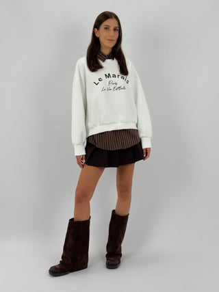 Felpa Le Marais Bianca