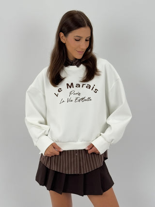 Felpa Le Marais Bianca