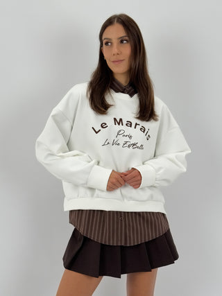 Felpa Le Marais Bianca