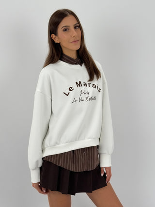 Felpa Le Marais Bianca