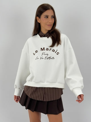 Felpa Le Marais Bianca