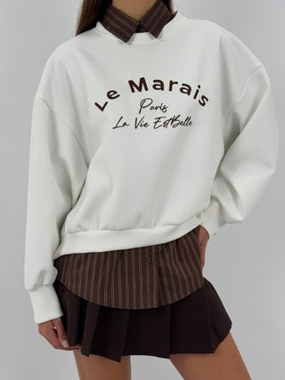 Felpa Le Marais Bianca