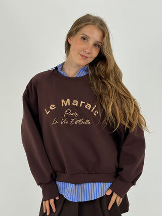 Felpa Le Marais Marrone