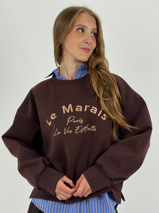 Felpa Le Marais Marrone