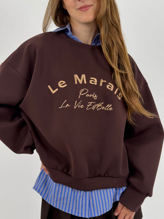 Felpa Le Marais Marrone